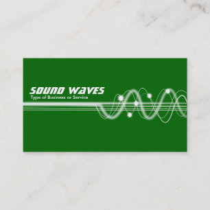 Cartão De Visita Ondas Sonoras II - Verde Grama