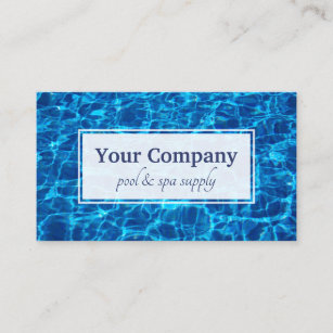 Cartão De Visita Ondinha da água azul do serviço da piscina