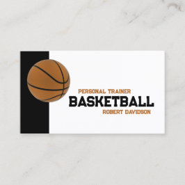 Cartão De Visita Ônibus de basquete ensina preto e branco
