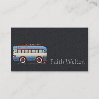Cartão De Visita Ônibus de excursão bonito do ônibus
