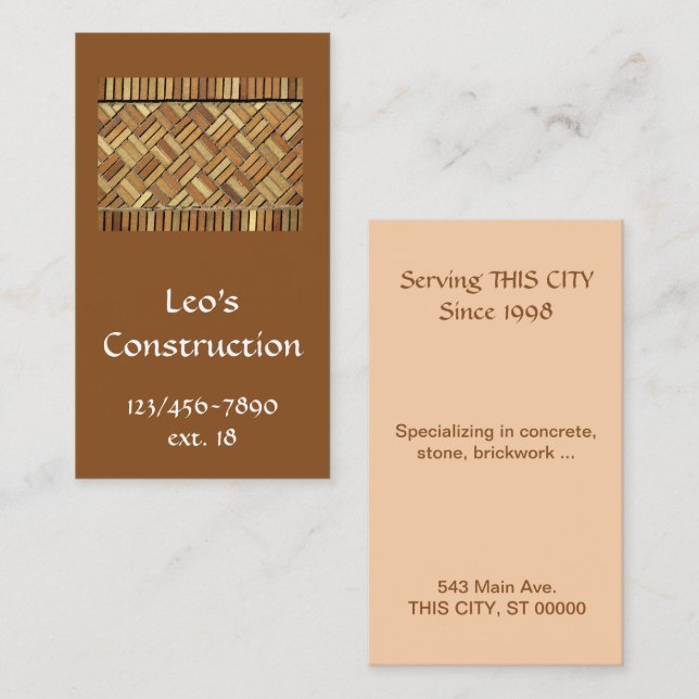 Cartão De Visita Ônibus. Placa - Elemento do bloco (Frente/Verso)