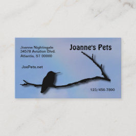 Cartão De Visita Ônibus. Placa - Silhouette de Hummingbird