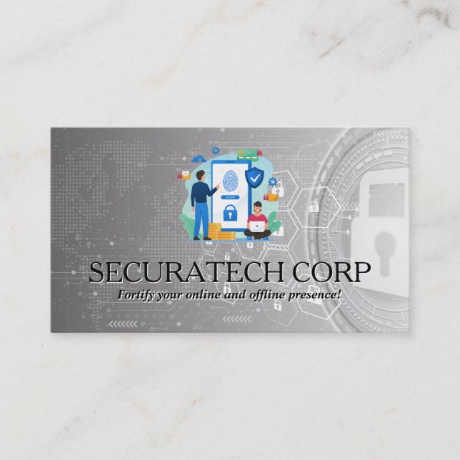 Cartão De Visita Online Security | Modern Tech (Frente)