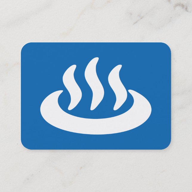 Cartão De Visita Onsen ♨ Hot Primavera 温 泉 Sinal Japonês (Verso)