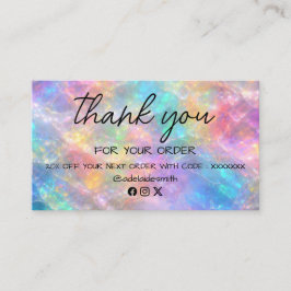 Cartão De Visita opal stone thank you business card
