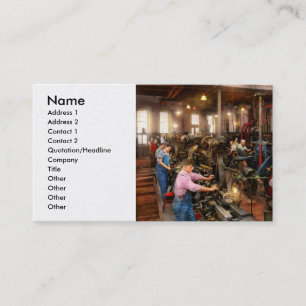 Cartão De Visita Operador - a classe mestra 1920