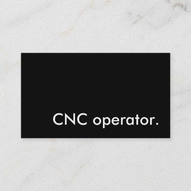Cartão De Visita operador cnc. (Frente)