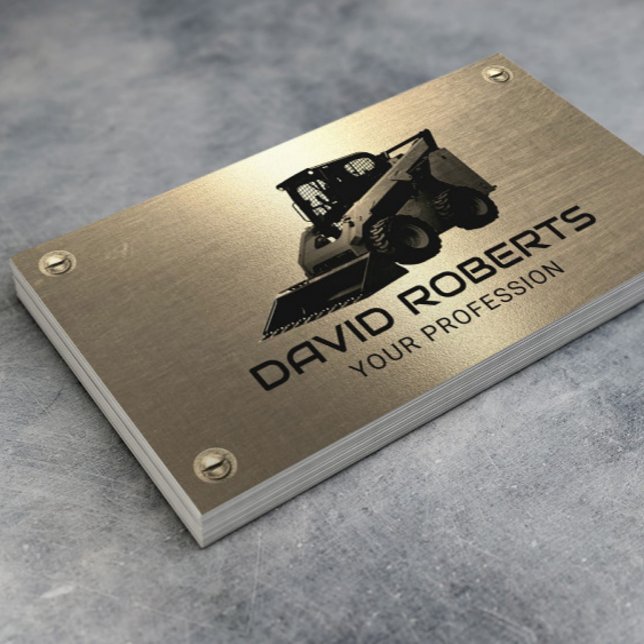 Cartão De Visita Operador de Equipamento de Construção Skid Steer D (Criador carregado)