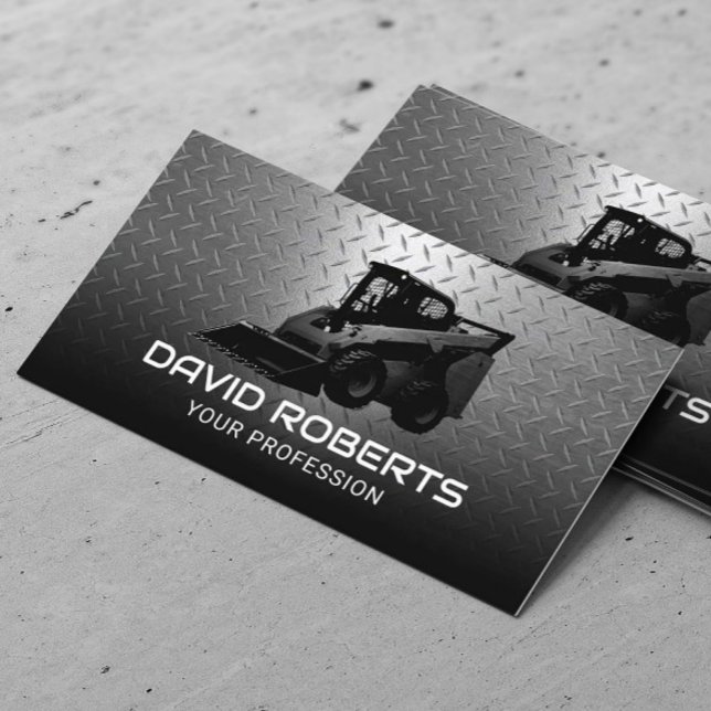 Cartão De Visita Operador Skid Steer De Equipamento Pesado De Const (Criador carregado)