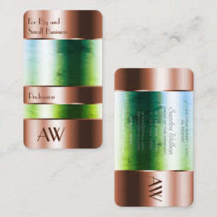 Cartão De Visita Óptica de vidro de caixa Dourada embebida em Rosa 