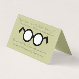 Cartão De Visita Óptico moderno optometrista moderno Nerdy Óculos n