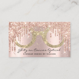 Cartão De Visita Óptico Óptico Óptico Óptico Óculos Rosa