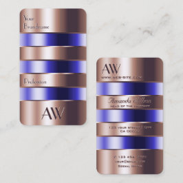 Cartão De Visita Ópticos de vidro Dourado rosa