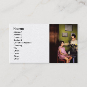 Cartão De Visita Optometrista - Exame ocular 1929