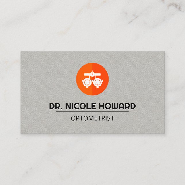 Cartão De Visita Optometrista | Médico | Cuidados de saúde (Frente)