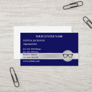 Cartão De Visita Optometrista Médico de Óculos Modernos Cuidado com