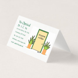 Cartão De Visita Optometrista Ophtalmologista Nomeação de Cartoon