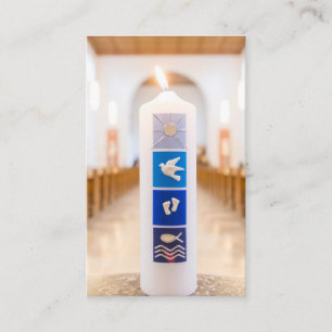 Cartão De Visita Oração Batismo   Vela do batismo