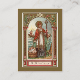 Cartão De Visita Oração de Natal de São Nicolau de Mira