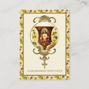 Cartão De Visita Oração do Cálice do Sagrado Coração de Jesus Vinta