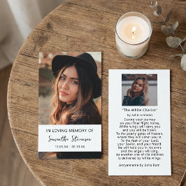 Cartão De Visita Oração Fúnebre de Foto Personalizada
