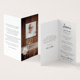 Cartão De Visita Oração Memorial Rustic Daisy e Horse Bit