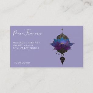 CARTÃO DE VISITA ORÁCULO VIOLETA   EMBLEMA MÍSTICO DO LÓTUS