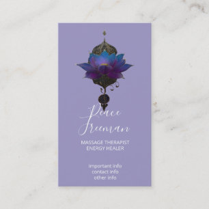 CARTÃO DE VISITA ORÁCULO VIOLETA   EMBLEMA MÍSTICO DO LÓTUS