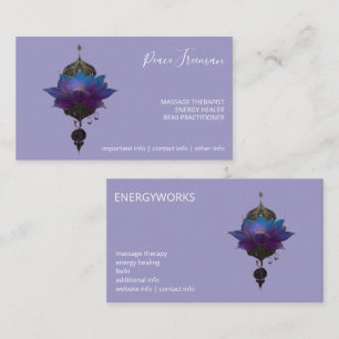CARTÃO DE VISITA ORÁCULO VIOLETA   EMBLEMA MÍSTICO DO LÓTUS