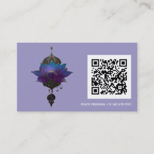 CARTÃO DE VISITA ORÁCULO VIOLETA   EMBLEMA MÍSTICO DO LÓTUS