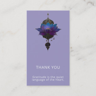 CARTÃO DE VISITA ORÁCULO VIOLETA EMBLEMA MÍSTICO DO LÓTUS