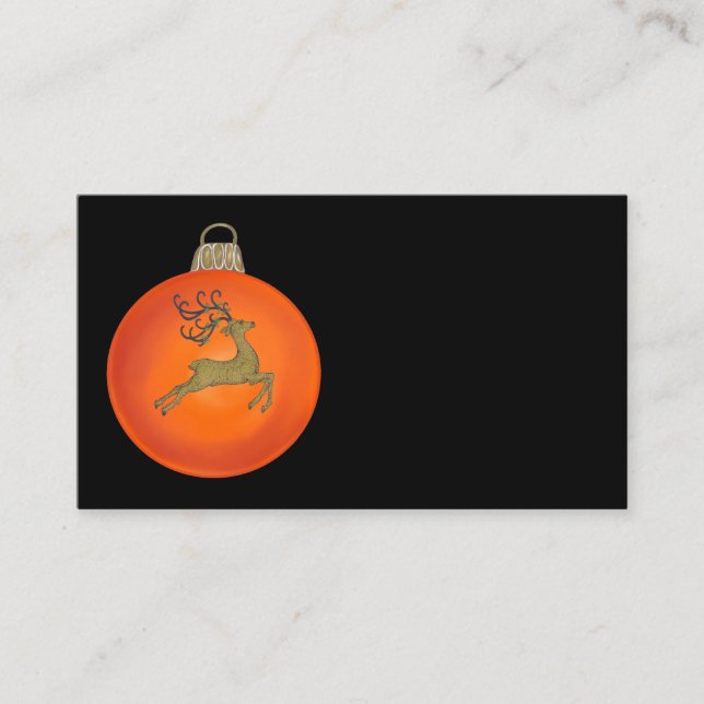 CARTÃO DE VISITA ORANGE CHRISTMAS BUBBLE (Frente)