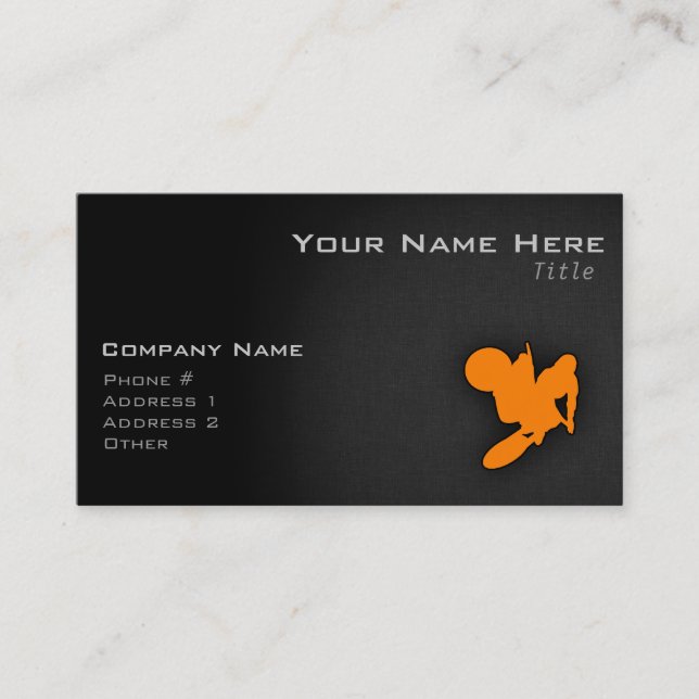 Cartão De Visita Orange Motocross (Frente)