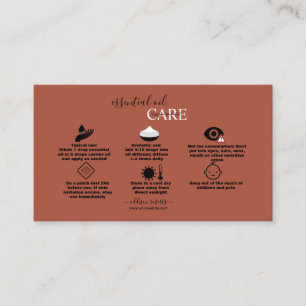 Cartão De Visita Orange Terracotta Oil Modern Professional