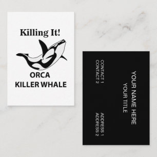Cartão De Visita Orca Killer Whale Matando Engraçado