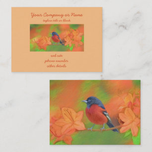 Cartão De Visita Orchard Oriole Songbird Pintura Original