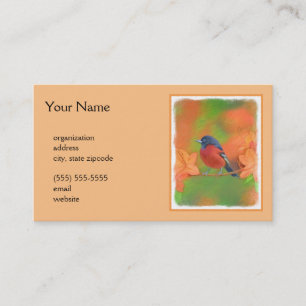 Cartão De Visita Orchard Oriole Songbird Pintura Original