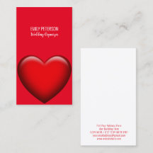 Organizador de Casamento Coração Vermelho 3D