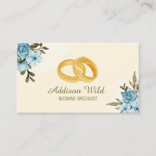 Cartão De Visita Organizador de Casamento em Aquarela Elegante Mode