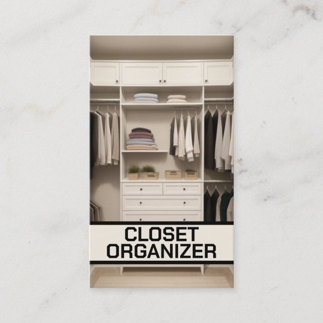 Cartão De Visita Organizador de Closet Professional (Frente)