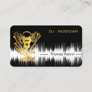 Cartão De Visita Organizador de Eventos de Instrumentos Musicais DJ