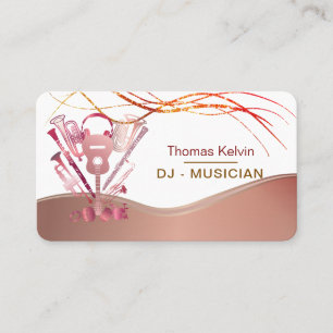 Cartão De Visita Organizador de Eventos de Música DJs Arco-íris
