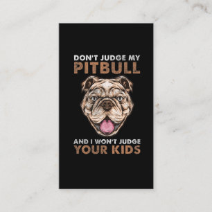 Cartão De Visita Orgulhoso Pitbull Mãe Cachorro Dono de Cachorro P