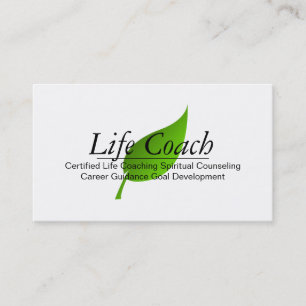 Cartão De Visita Orientação de Coaching Espiritual Vida Verde