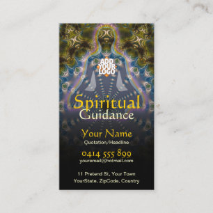 Cartão De Visita Orientação espiritual do Fractal da ioga holíst