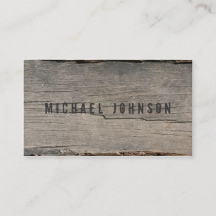 Cartão De Visita Original de madeira rústico moderno