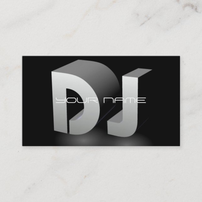 Cartão de visita original do DJ (Frente)