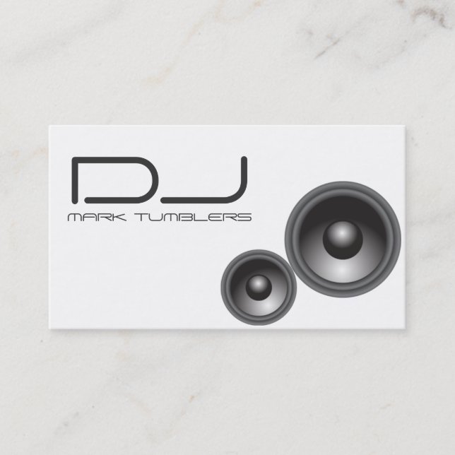 Cartão de visita original do DJ (Frente)