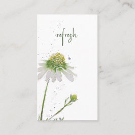 Cartão De Visita Original Watercolor Wildflower Custom Bible Verse