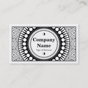 Cartão De Visita Ornamental 01 - Black on White (Dourado)